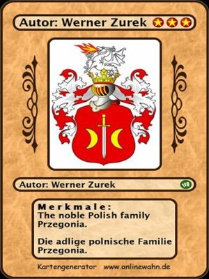 cover image of The noble Polish family Przegonia. Die adlige polnische Familie Przegonia.